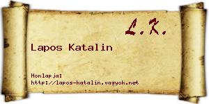 Lapos Katalin névjegykártya