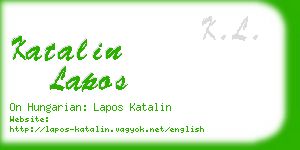 katalin lapos business card